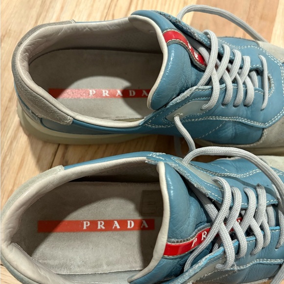 Prada Sport Leather and Suede Colorblock Sneakers—size 38
(7 1/2) - Picture 3 of 4
